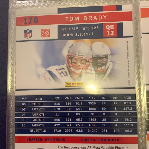 TOM BRADY FOOTBALL CARD🔥❗️❗️ - Picture 2 of 2